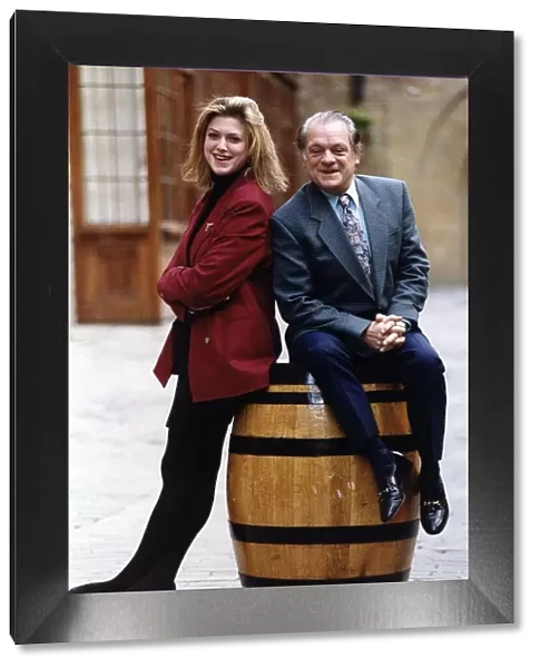 David Jason actor who plays Inspector Morse with actress Caroline Harker who plays WPC