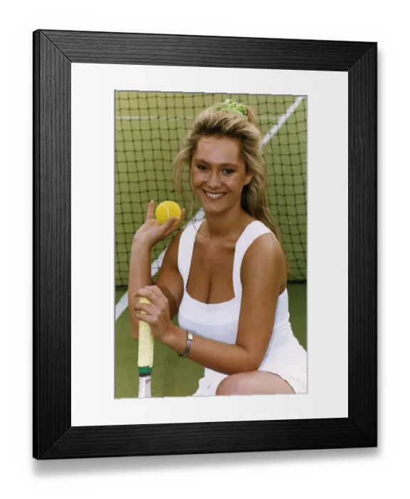 Framed Print : Simone Hyams Actress Wearing Tennis Outfit