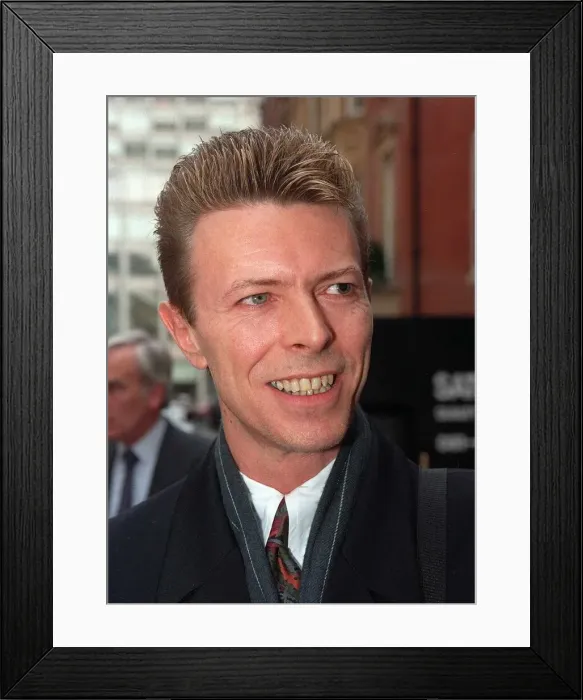 Framed Print : David Bowie Singer Actor April 1992 Framed Print : David Bowie Singer Actor April 1992