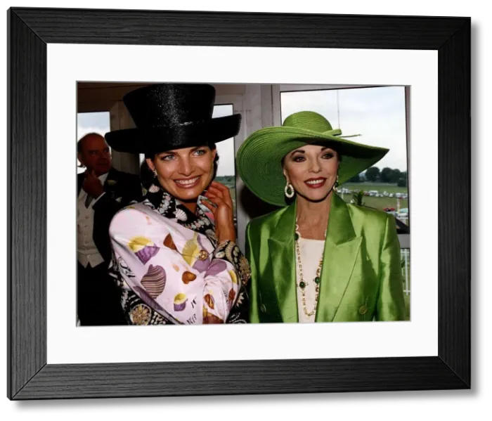 Framed Print : Joan Collins Actress at Epsom on derby day Framed Print : Joan Collins Actress at Epsom on derby day