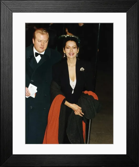 Framed Print : Barbara Carrera Actress Model with the Duke of Northumberland