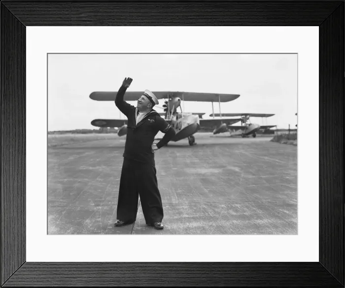 Framed Print : Fleet Air Arm Royan Naval Air Station Lee on Solent A technician posing for Framed Print : Fleet Air Arm Royan Naval Air Station Lee on Solent A technician posing for