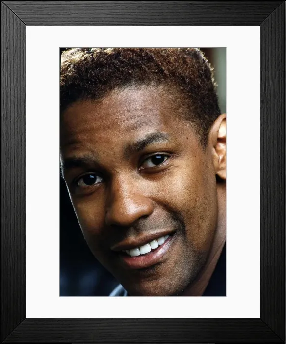 Framed Print : Denzel Washington American Actor who has starred in many Films such as Malcolm X Framed Print : Denzel Washington American Actor who has starred in many Films such as Malcolm X