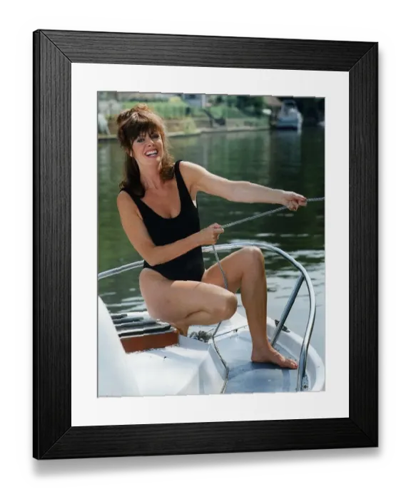 Framed Print : Vicki Michelle Actress On boat Framed Print : Vicki Michelle Actress On boat