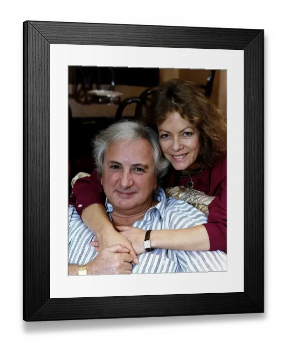 Framed Print : Michael Winner Actor with Jenny Seagrove Actress Framed Print : Michael Winner Actor with Jenny Seagrove Actress