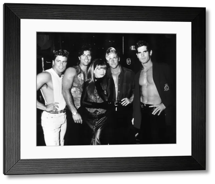 Framed Print : Michelle Collins actress with the Chippendales Framed Print : Michelle Collins actress with the Chippendales