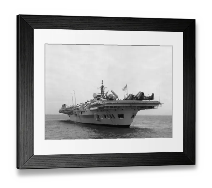 Framed Print : Royal Navy Aircraft Carrier HMS Victorious August 1959 at anchor in Portsmouth sound Framed Print : Royal Navy Aircraft Carrier HMS Victorious August 1959 at anchor in Portsmouth sound