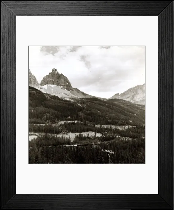 Framed Print : A train travels through the Rocky Mountains, from Vancouver to Banff in Canada Framed Print : A train travels through the Rocky Mountains, from Vancouver to Banff in Canada
