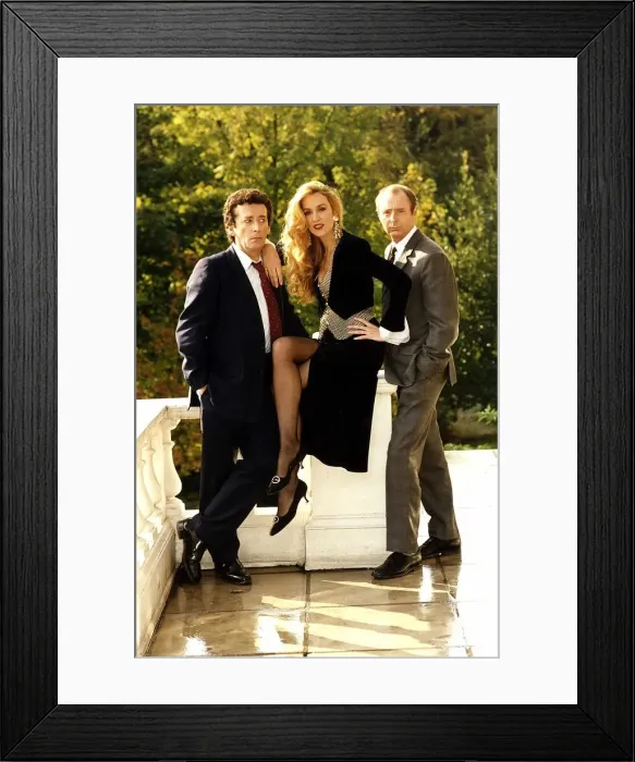 Framed Print : Jerry Hall joins Jasper Carrott and Robert Powell in their forthcoming comedy series