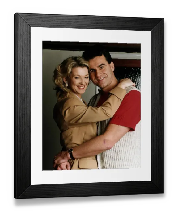Framed Print : Gillian Taylforth actress and boyfriend Geoff Knights