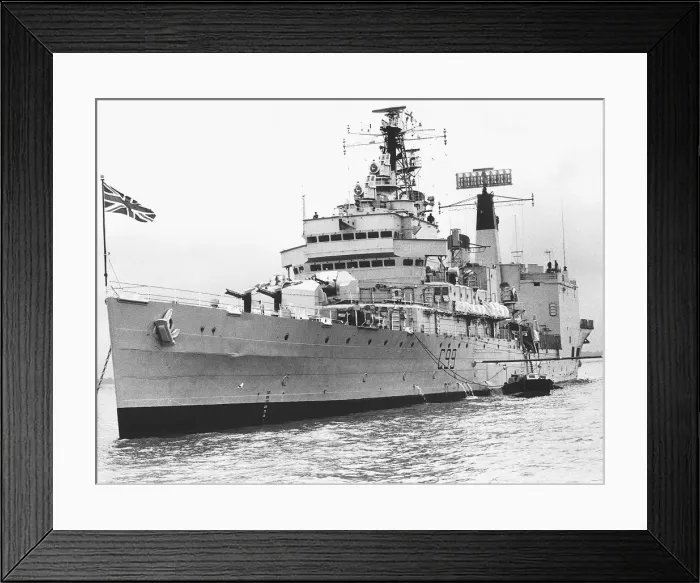 Framed Print : HMS Blake Helicopter Cruiser May 1969 at anchor off Spithead before the Royal