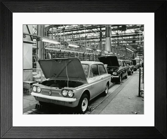 Framed Print : Production line with Hillman Imp and Hillman Hunter cars being assembled at Rootes Framed Print : Production line with Hillman Imp and Hillman Hunter cars being assembled at Rootes