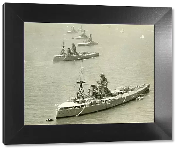 HMS Nelson foreground seen here with HMS Rodney, Ramillies, Revenge
