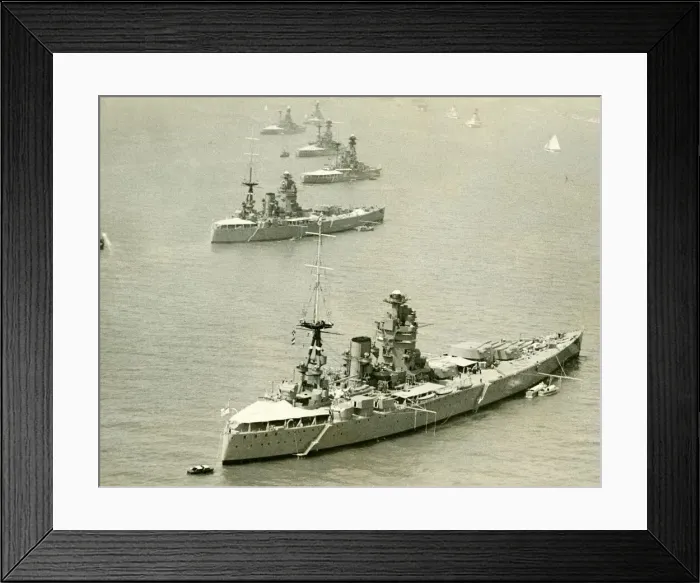 Framed Print : HMS Nelson foreground seen here with HMS Rodney, Ramillies, Revenge