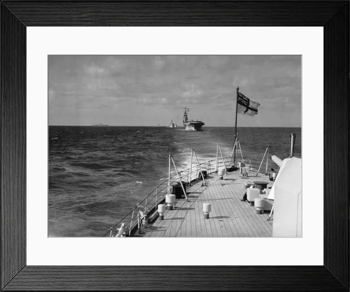 Framed Print : Aircraft Carrier HMS Implacable July 1949 during the Western union Exercises Framed Print : Aircraft Carrier HMS Implacable July 1949 during the Western union Exercises