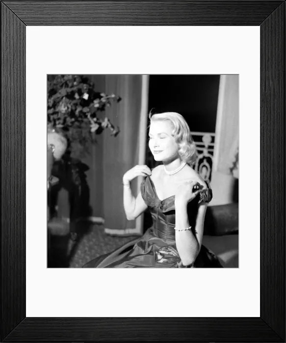 Framed Print : Hollywood actress Grace Kelly seen here during her interview with Daily Mirror reporter