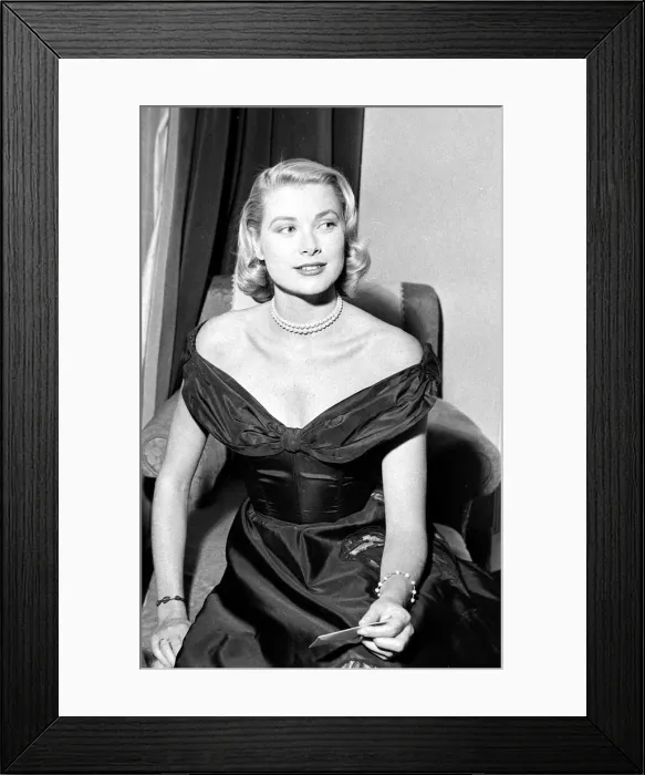 Framed Print : Hollywood actress Grace Kelly seen here during her interview with Daily Mirror reporter
