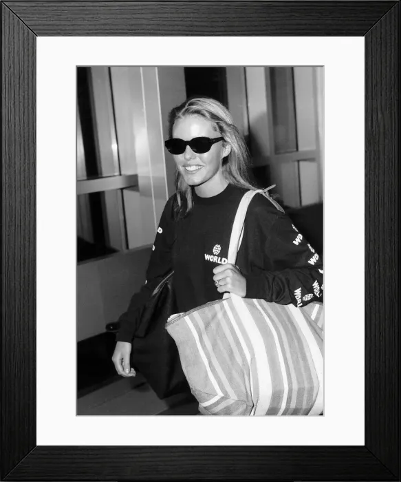 Framed Print : Patsy Kensit the actress leaving heathrow airport
