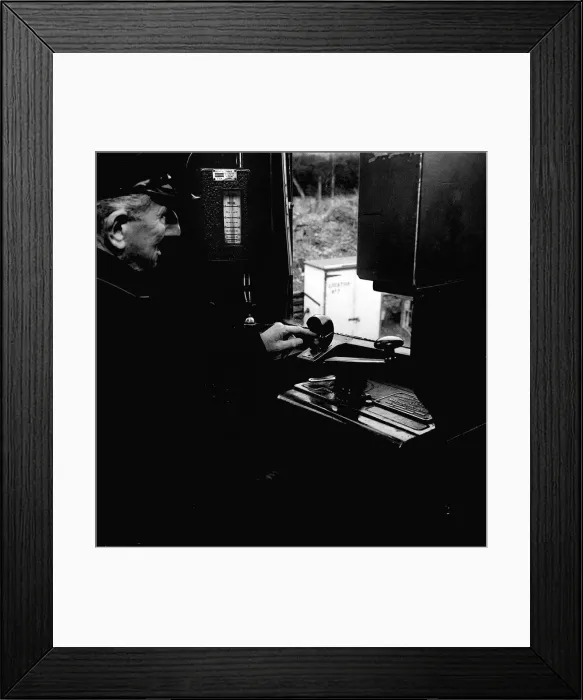 Framed Print : A guard at the controls of one of London Underground Framed Print : A guard at the controls of one of London Underground