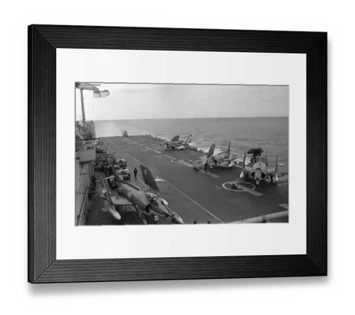 Framed Print : HMS Ark Royal Aircraft Carrier March 1965 Fleet Air Arm Supermarine Scimitar