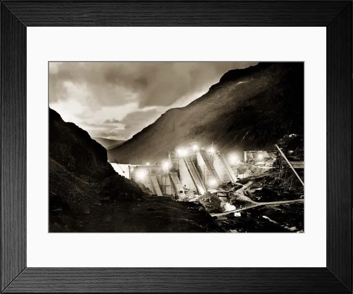 Framed Print : Loch Sloy dam under construction circa 1948 -1949 Hydro electric dam Framed Print : Loch Sloy dam under construction circa 1948 -1949 Hydro electric dam