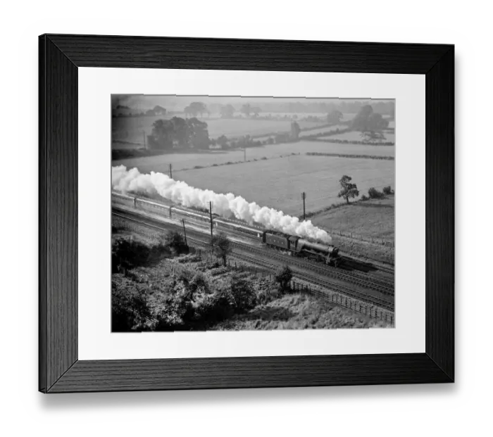 Framed Print : LNER A3 Pacific 2746 Fairway steam locomotive at full speed leaving a trail of smoke as