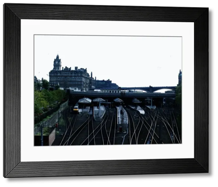 Framed Print : Waverley Station Edinburgh, Balmoral Hotel and the North Bridge circa 1980 Framed Print : Waverley Station Edinburgh, Balmoral Hotel and the North Bridge circa 1980