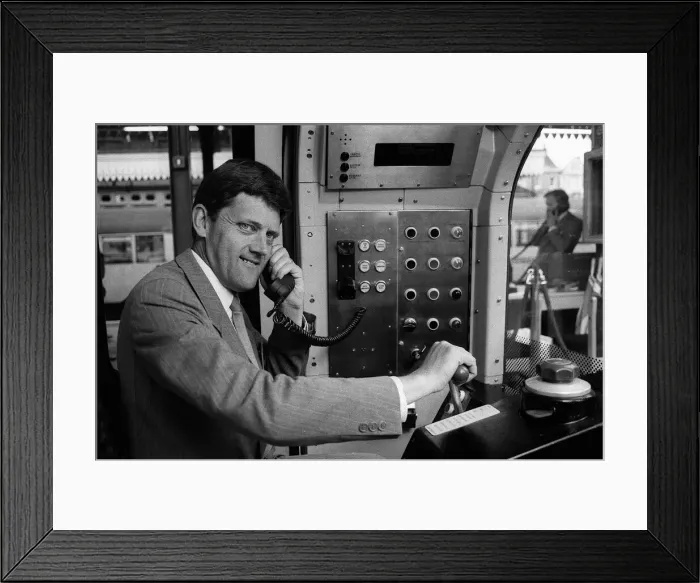 Framed Print : A new Tube Train is launched - June 1987 showing the interior of the Drivers cabin Framed Print : A new Tube Train is launched - June 1987 showing the interior of the Drivers cabin