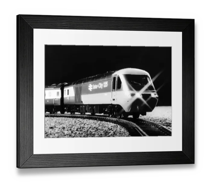 Framed Print : Inter City 125 High Speed Train October 1983 Hornby train set Framed Print : Inter City 125 High Speed Train October 1983 Hornby train set