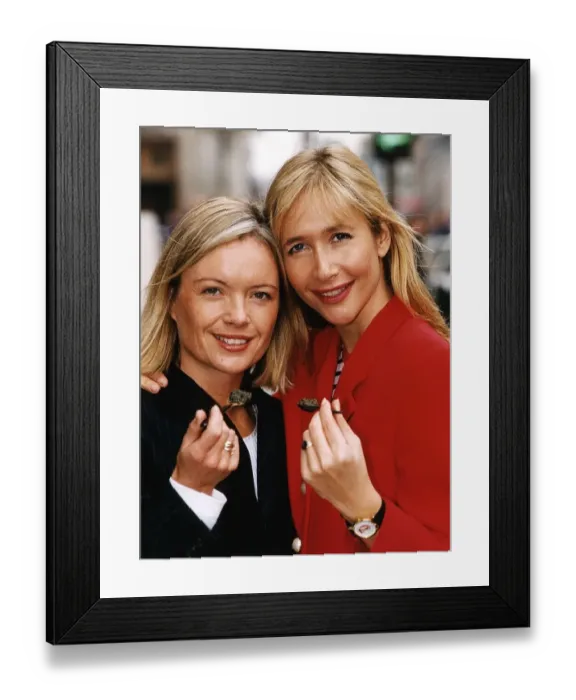 Framed Print : Mariella Frostrup TV Presenter and Tania Bryer who will be teaming up to present a new