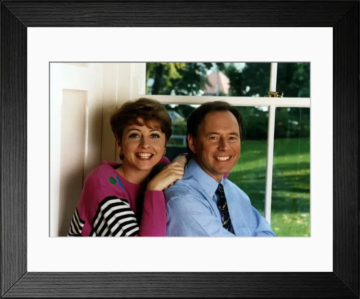 Framed Print : Nick Owen and Anne Diamond TV Presenters