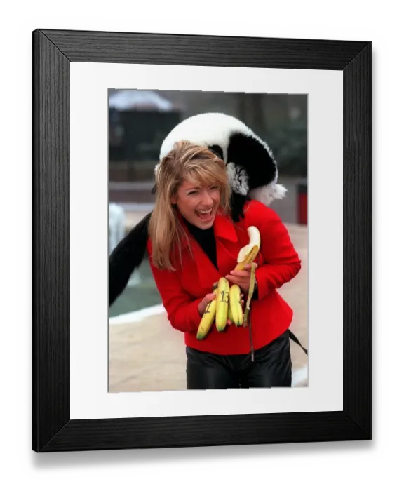 Framed Print : TV presenter dani behr selects her fruity numbers for this weeks 42m estimated lotterey