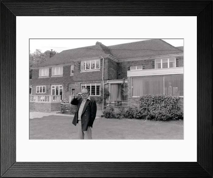 Framed Print : Eric Morecombe outside his home Comedian Eric Morecombe Sunday People series Framed Print : Eric Morecombe outside his home Comedian Eric Morecombe Sunday People series