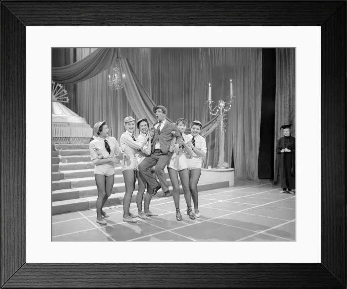 Framed Print : Norman Wisdom at rehearsals for the Royal variety show on the TV October 1953 Framed Print : Norman Wisdom at rehearsals for the Royal variety show on the TV October 1953