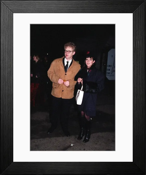 Framed Print : Emma freud and richard curtis leave angus deytons 40th Birthday party Framed Print : Emma freud and richard curtis leave angus deytons 40th Birthday party