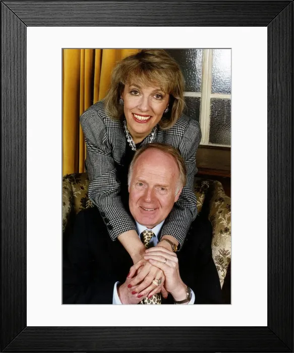 Framed Print : Esther Rantzen TV Presenter from Thats Life'with her husband