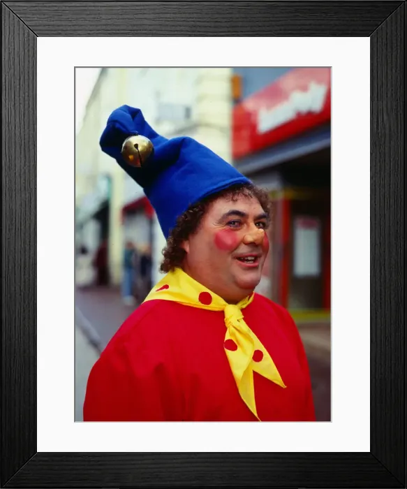 Framed Print : Eddie Large at opening of Sauchiehall Centre February 1988 Dresses as Noddy Framed Print : Eddie Large at opening of Sauchiehall Centre February 1988 Dresses as Noddy