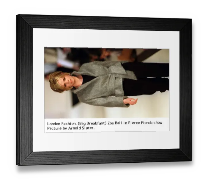 Framed Print : Zoe Ball Tv Presenter models in Pierce Fionda show London Fashion Week Framed Print : Zoe Ball Tv Presenter models in Pierce Fionda show London Fashion Week