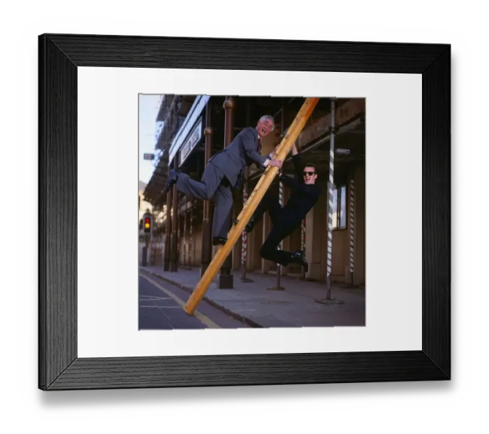 Framed Print : Johnny Beattie comedian February 1990 with comedian Stu Who? A©mirrorpix Framed Print : Johnny Beattie comedian February 1990 with comedian Stu Who? A©mirrorpix