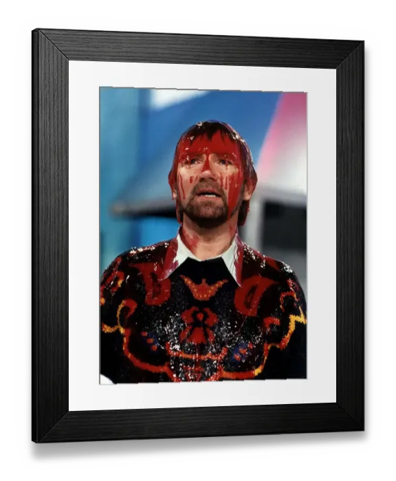 Framed Print : Noel Edmonds TV Presenter is slimed as part of the resolution of his roadshow Framed Print : Noel Edmonds TV Presenter is slimed as part of the resolution of his roadshow