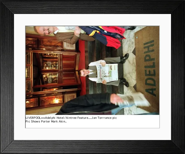 Framed Print : Mark Ikin tv programme Hotel April 1998 porter featured in television fly Framed Print : Mark Ikin tv programme Hotel April 1998 porter featured in television fly