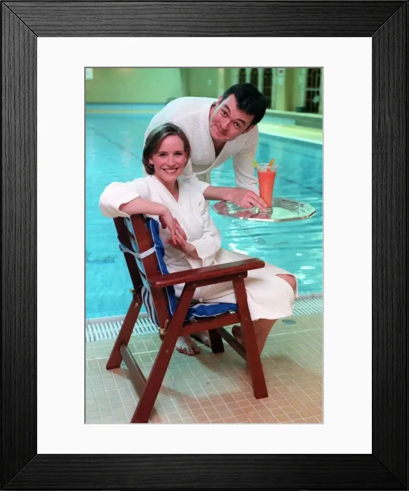 Framed Print : Feeling Good tv programme April 1998 presenters Grant Stott Framed Print : Feeling Good tv programme April 1998 presenters Grant Stott