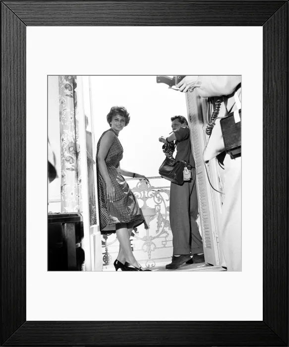 Framed Print : Italian actress Sophia Loren at Cannes film festival May 1958 Framed Print : Italian actress Sophia Loren at Cannes film festival May 1958
