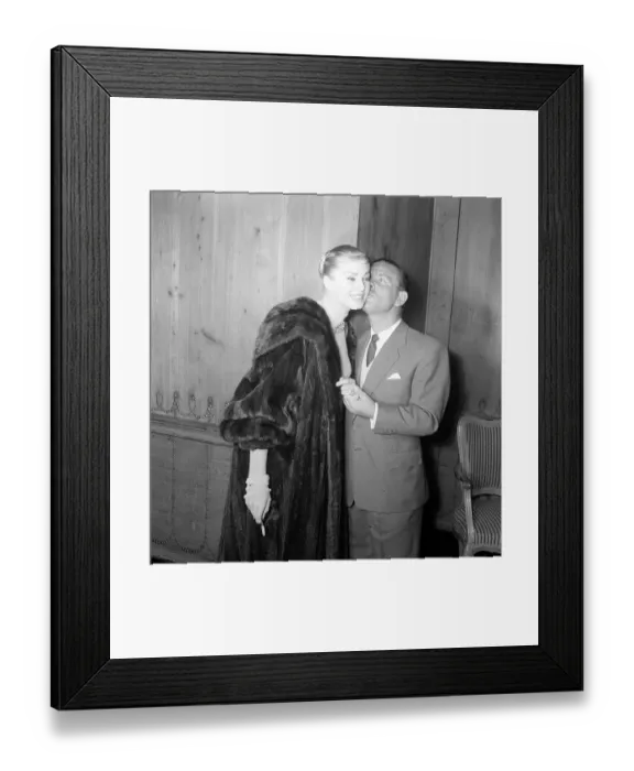 Framed Print : Norman Wisdom actor May 1956 Anita Ekberg actress at the savoy Hotel Framed Print : Norman Wisdom actor May 1956 Anita Ekberg actress at the savoy Hotel