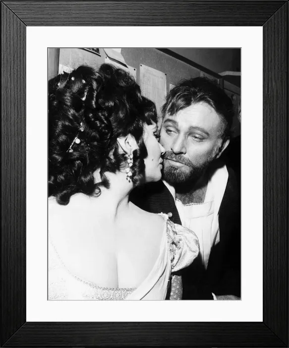 Framed Print : Richard Burton actor and wife Elizabeth Taylor in a play at The Oxford University Framed Print : Richard Burton actor and wife Elizabeth Taylor in a play at The Oxford University