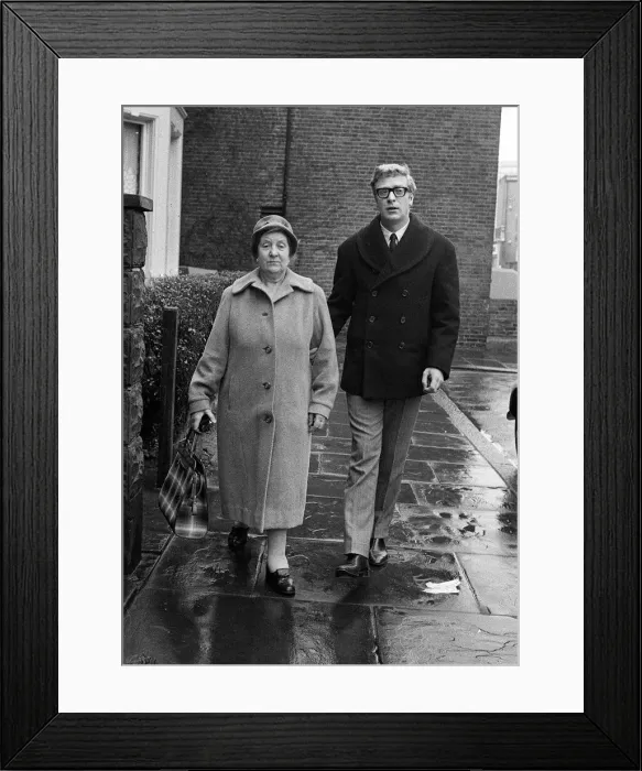 Framed Print : Actor Michael Caine and Mother February 1964