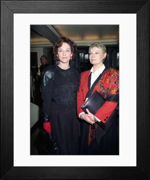 Framed Print : Judi Dench in December 1989, pictured with Amanda Burton Framed Print : Judi Dench in December 1989, pictured with Amanda Burton