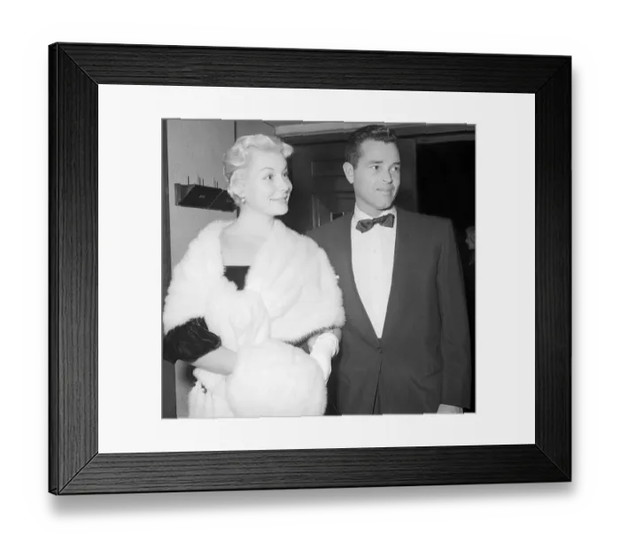Framed Print : American Film Actress Barbara Payton at the Film Premiere of A Happy Time with Tom Neal Framed Print : American Film Actress Barbara Payton at the Film Premiere of A Happy Time with Tom Neal