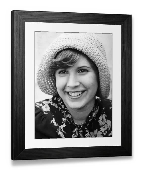 Framed Print : Carrie Fisher Actress Daughter Of Actress Debbie Reynolds July 1974