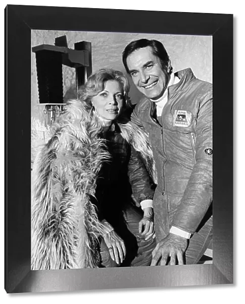 Martin Landau American actor with wife Barbara Bain 1974 in TV show Space